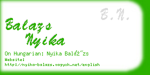 balazs nyika business card